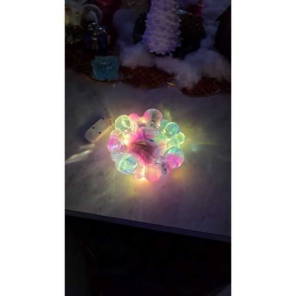 Handmade Resin Light Up Bubble Bowl Trinket Jewelry Holder - Picture 4 of 5